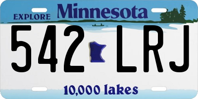 MN license plate 542LRJ