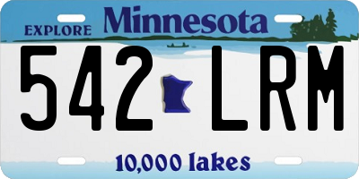 MN license plate 542LRM