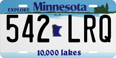 MN license plate 542LRQ