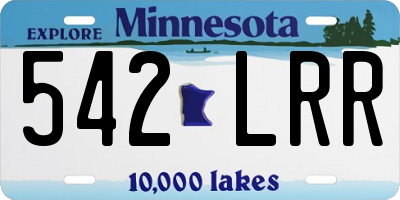 MN license plate 542LRR