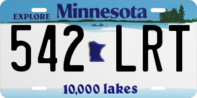 MN license plate 542LRT