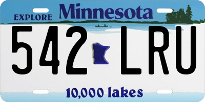 MN license plate 542LRU