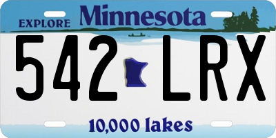 MN license plate 542LRX