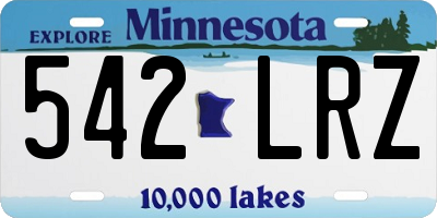 MN license plate 542LRZ