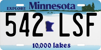 MN license plate 542LSF