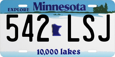 MN license plate 542LSJ
