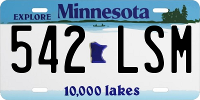 MN license plate 542LSM