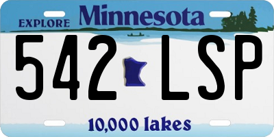 MN license plate 542LSP