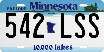 MN license plate 542LSS
