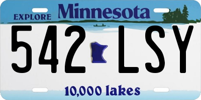 MN license plate 542LSY