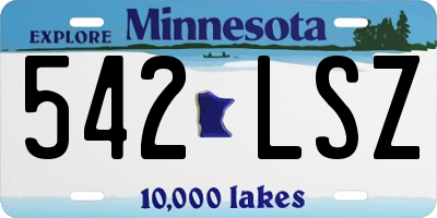 MN license plate 542LSZ