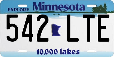 MN license plate 542LTE