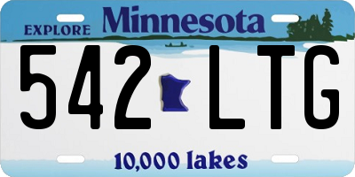 MN license plate 542LTG