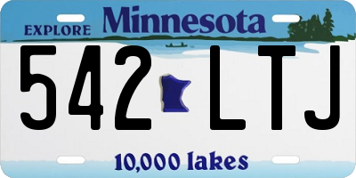 MN license plate 542LTJ
