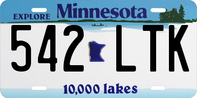 MN license plate 542LTK