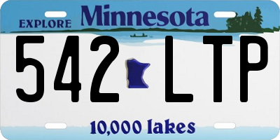 MN license plate 542LTP