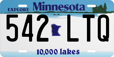 MN license plate 542LTQ