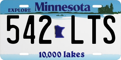 MN license plate 542LTS