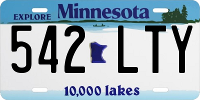 MN license plate 542LTY