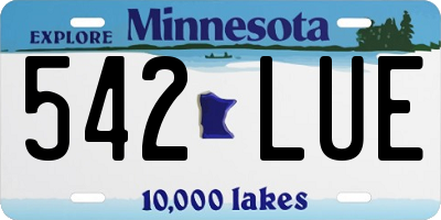 MN license plate 542LUE
