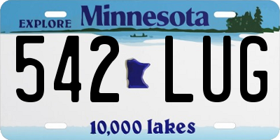 MN license plate 542LUG