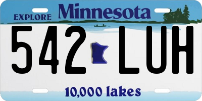 MN license plate 542LUH