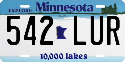 MN license plate 542LUR