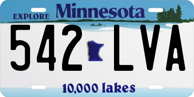 MN license plate 542LVA