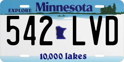 MN license plate 542LVD