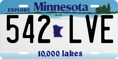 MN license plate 542LVE