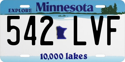 MN license plate 542LVF