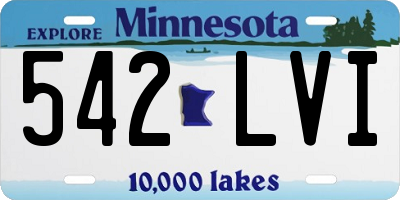 MN license plate 542LVI