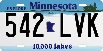 MN license plate 542LVK