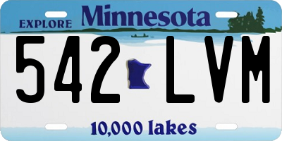 MN license plate 542LVM