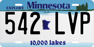 MN license plate 542LVP
