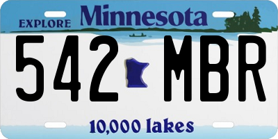MN license plate 542MBR
