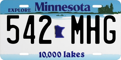 MN license plate 542MHG
