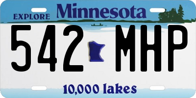 MN license plate 542MHP