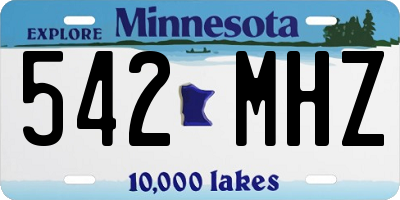 MN license plate 542MHZ