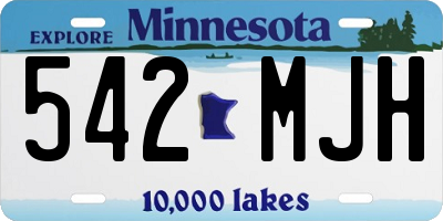 MN license plate 542MJH