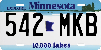 MN license plate 542MKB