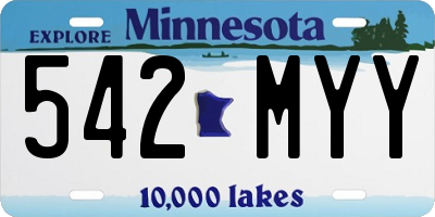 MN license plate 542MYY