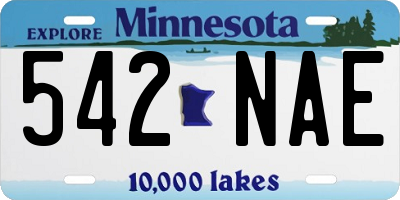 MN license plate 542NAE