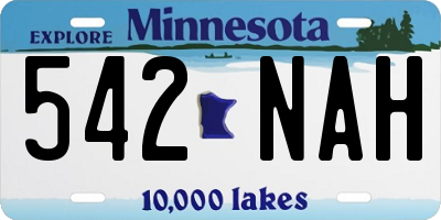 MN license plate 542NAH