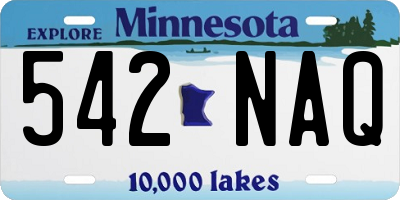 MN license plate 542NAQ
