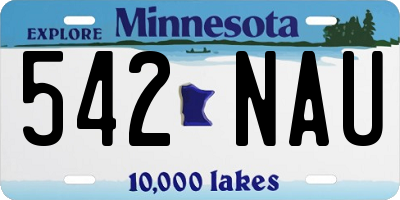 MN license plate 542NAU