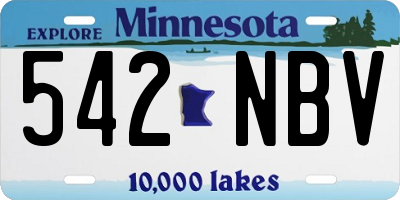 MN license plate 542NBV