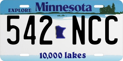 MN license plate 542NCC