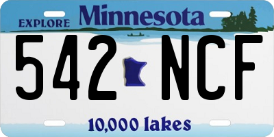 MN license plate 542NCF