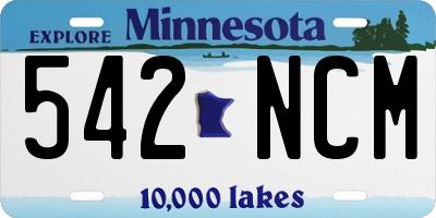 MN license plate 542NCM